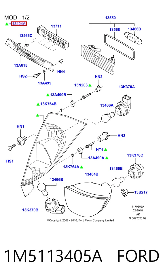  Lampa zespolona tylna lewa Ford Focus 1