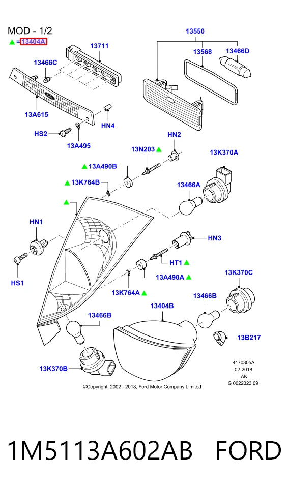 Lampa zespolona tylna prawa do Ford Focus I DAW, DBW
