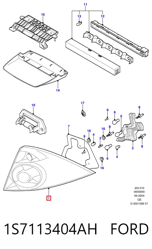 Do koszyka Lampa zespolona tylna prawa Ford Mondeo III B5Y