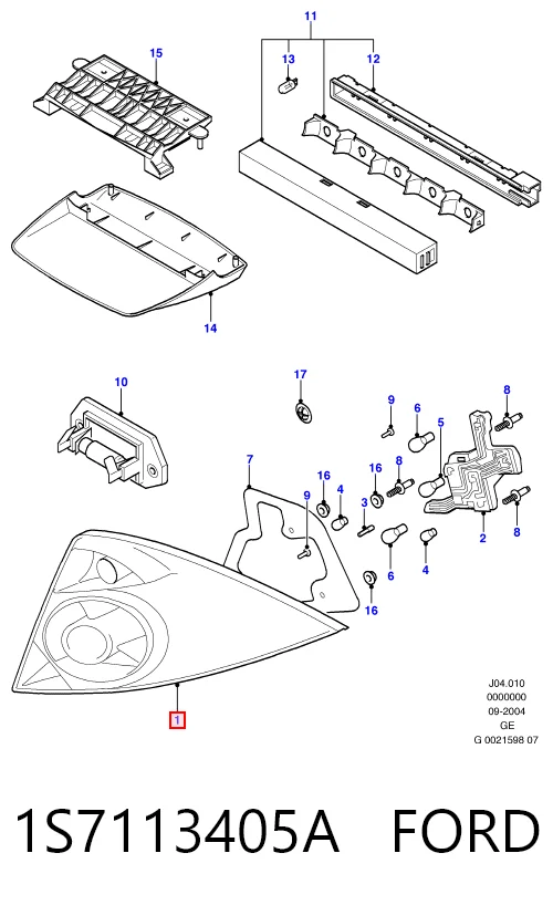  Lampa zespolona tylna lewa Ford Mondeo 3