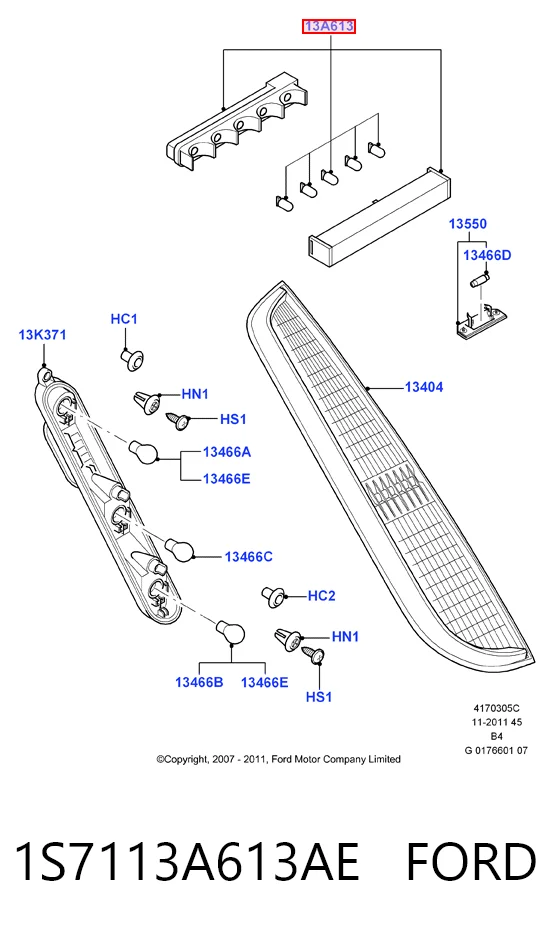 Lampa stop tylna dodatkowa Ford Mondeo III sedana (B4Y) (2000 - 2007) cena, od 30,70 USD