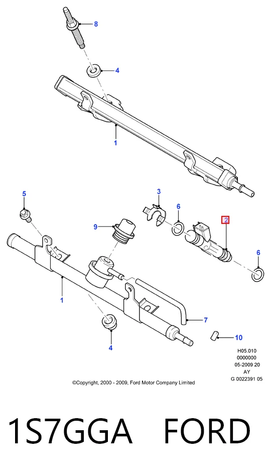 1S7GGA Ford Wtryskiwacz paliwa