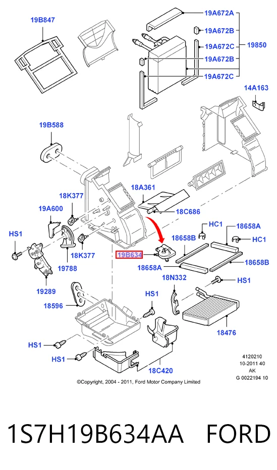 Silniczek klapy nagrzewnicy do Ford Mondeo III B4Y