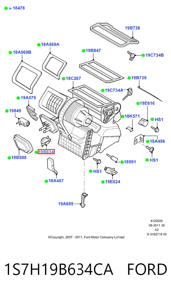 Silniczek klapy nagrzewnicy Ford Mondeo III sedana (B4Y) (2000 - 2007) cena, od 45,97 USD