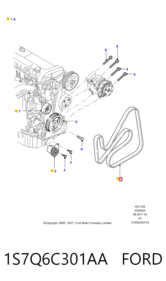 1S7Q6C301AA Ford
