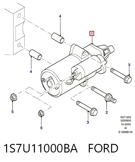 1S7U11000BA Ford Rozrusznik
