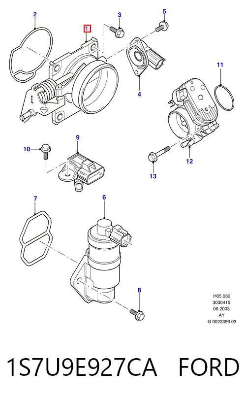 Przepustnica, komplet do Ford Mondeo III B4Y