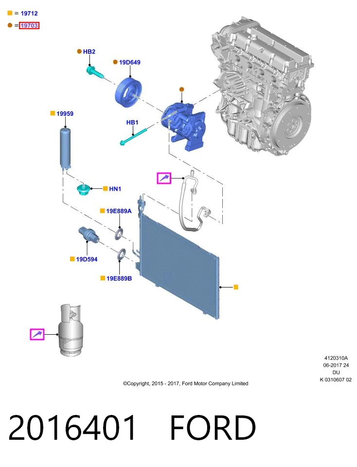 2016401 Ford Sprężarka klimatyzacji