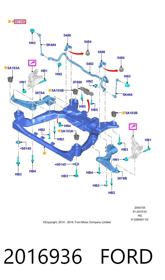 Korpus osi przedniej Ford Mondeo V sedana (CD) (2014 - 2022) cena, od 370,15 USD