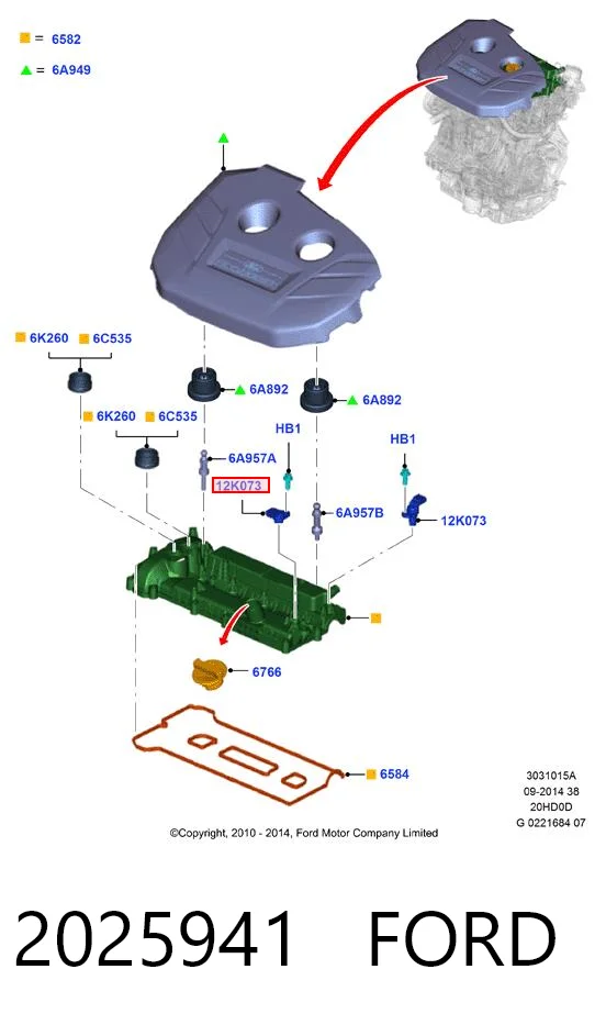 Do koszyka LR025258 Land Rover Czujnik położenia wałka rozrządu