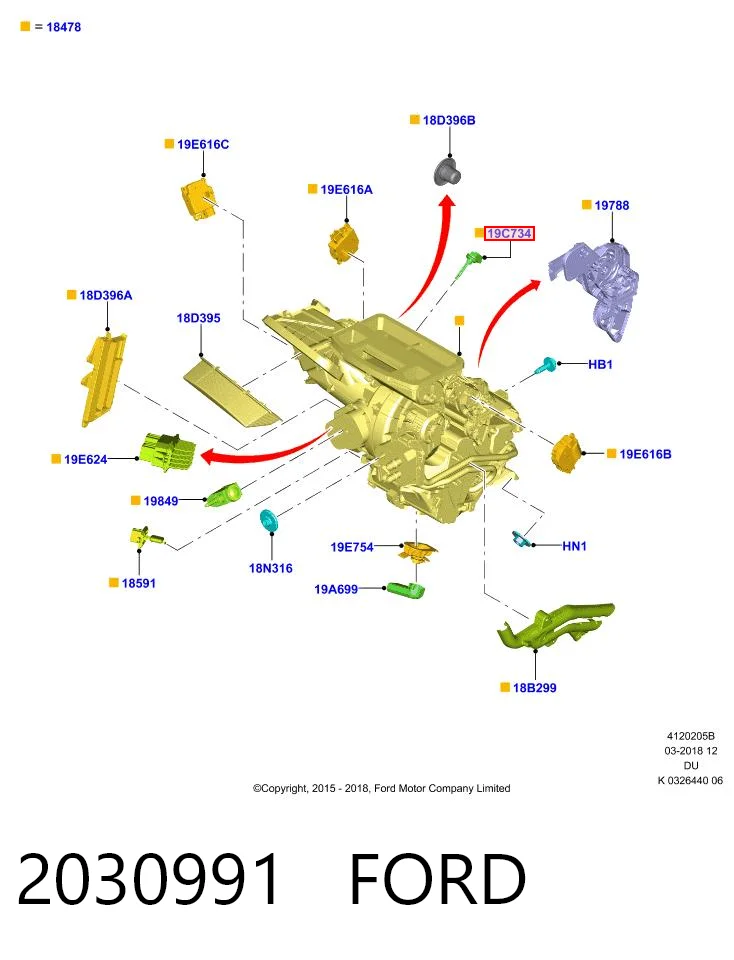 2030991 Ford Czujnik temperatury wewnętrznej