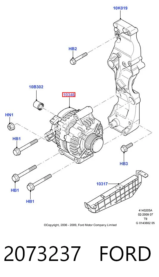 2073237 Ford Alternator