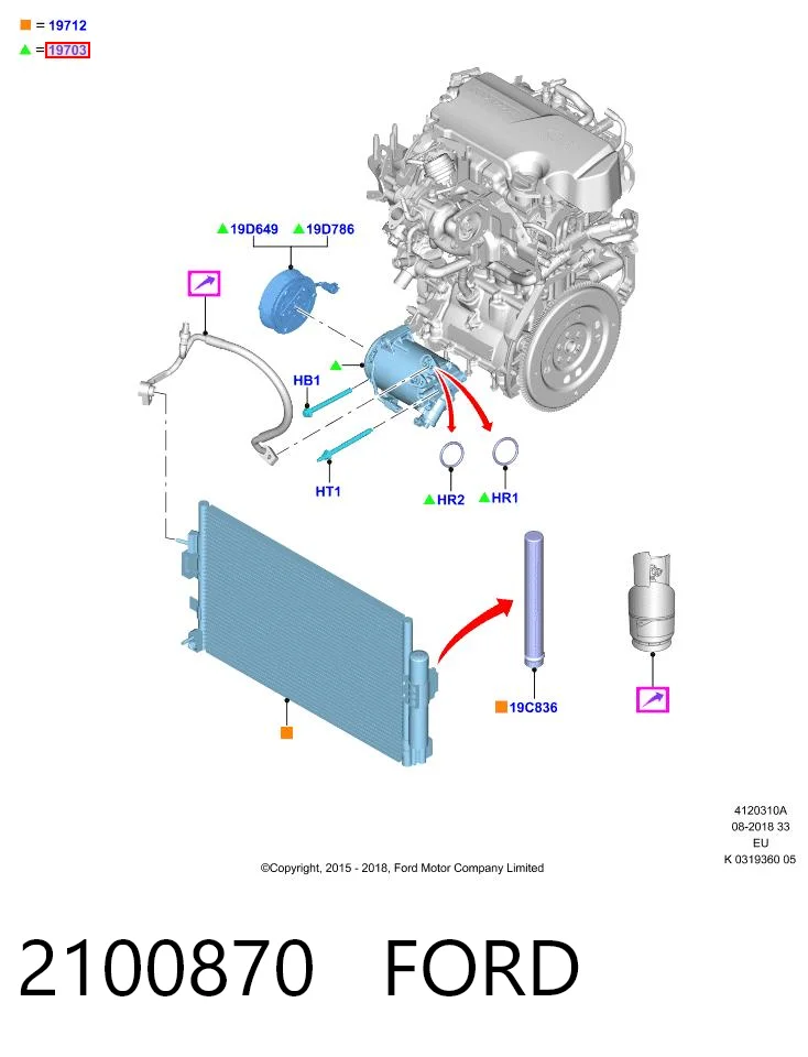 2100870 Ford Sprężarka klimatyzacji