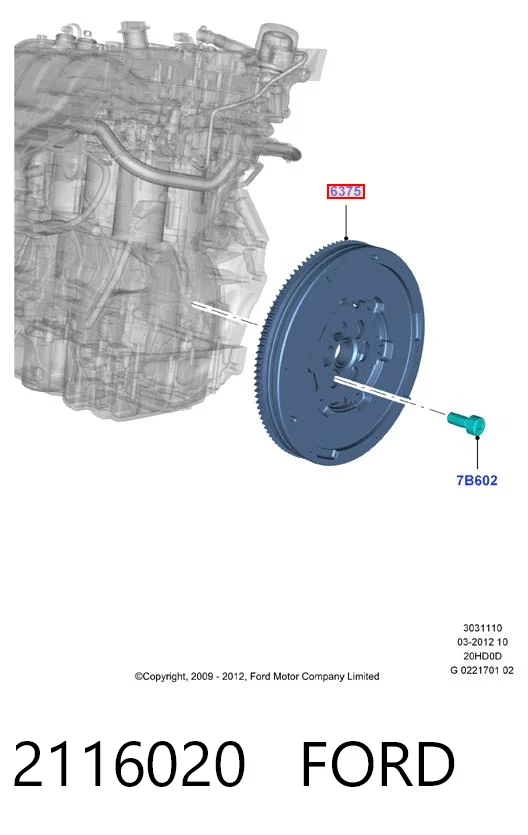 2116020 Ford Koło zamachowe silnika