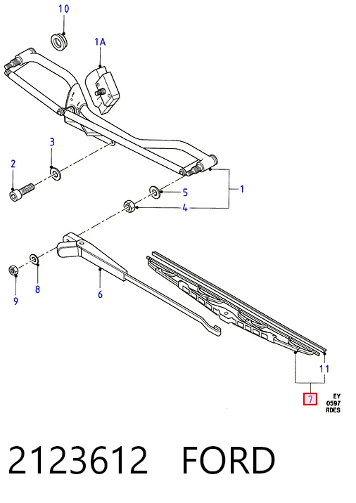 2123612 Ford Pióro wycieraczki szyby przedniej kierowcy