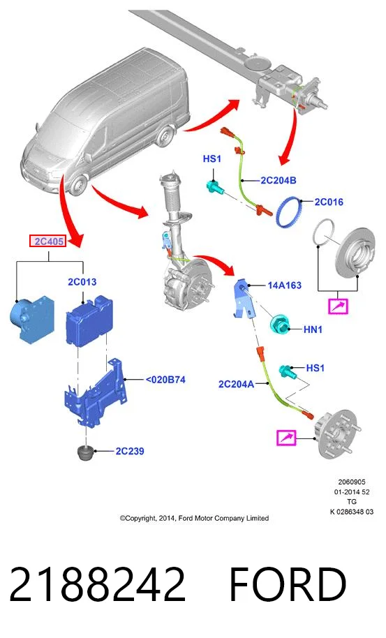 Sterownik ABS  hydrauliczny do Ford Transit VII V363
