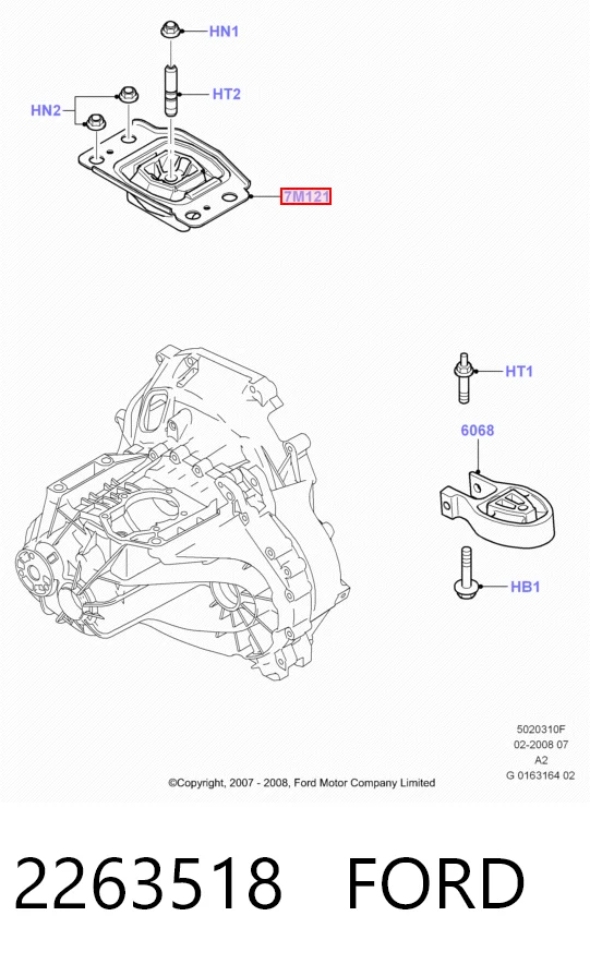  Poduszka (podpora) silnika lewa Ford Mondeo 3