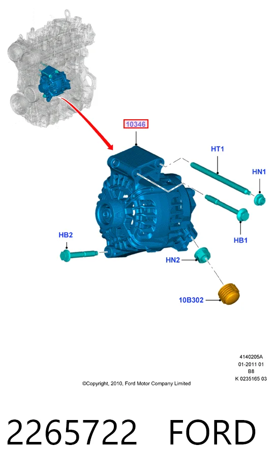 2265722 Ford Alternator