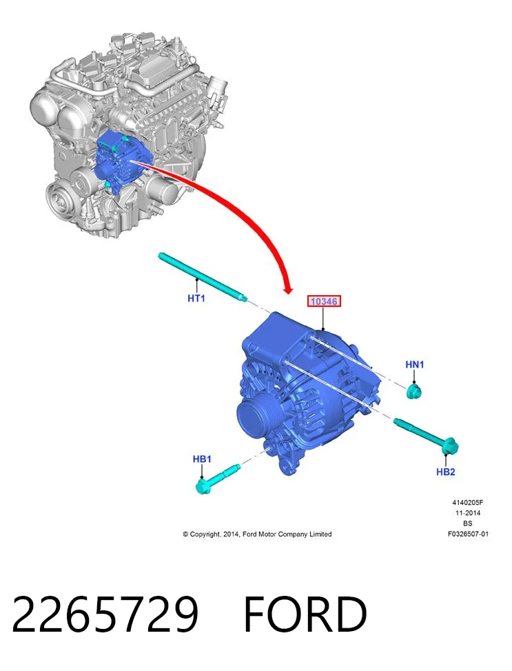 Do koszyka Alternator Ford Escape II DM2