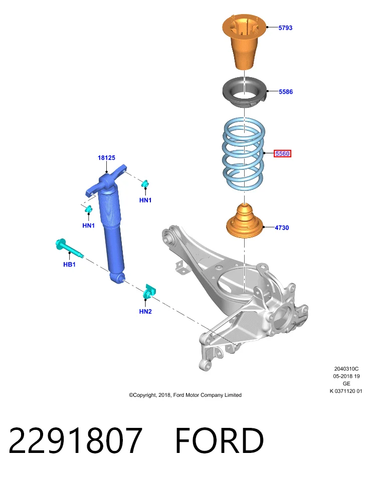 Sprężyna tylna do Ford Focus IV HP