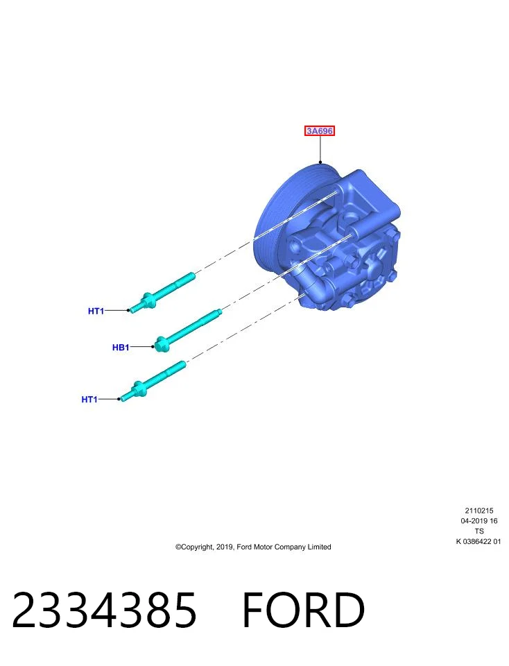 2334385 Ford Pompa wspomagania hydraulicznego kierownicy