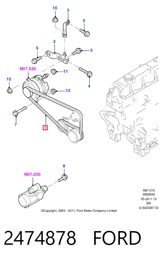 9091602008 Toyota Pas napędowy mechanizmów