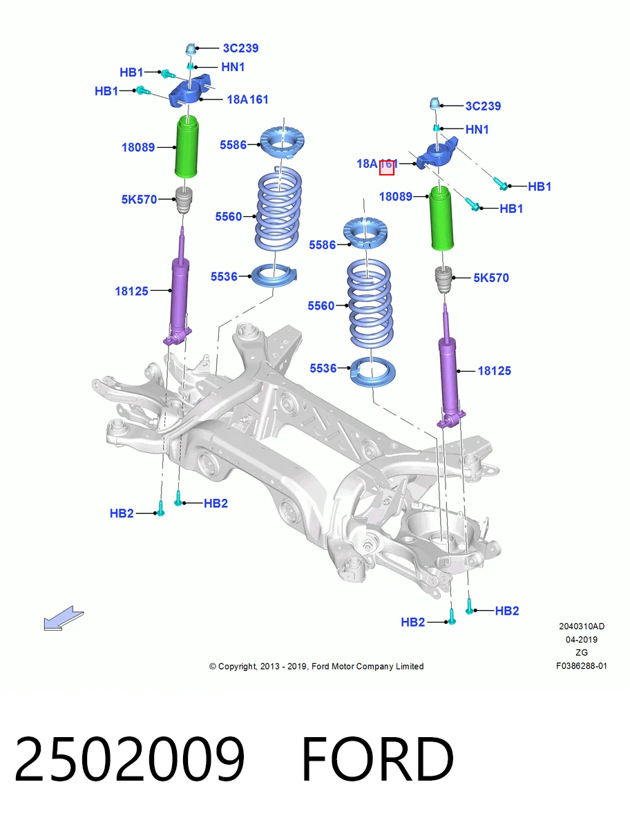 Poduszka amortyzatora tylnego do Ford Edge II CD539