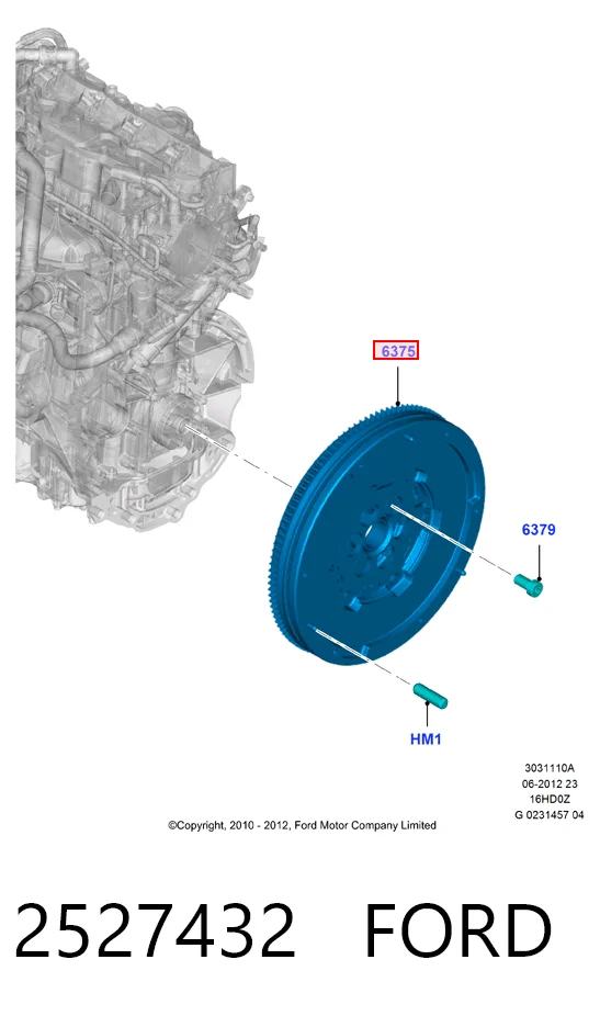 Koło zamachowe silnika Volvo 31367634 cena, od 243,47 USD