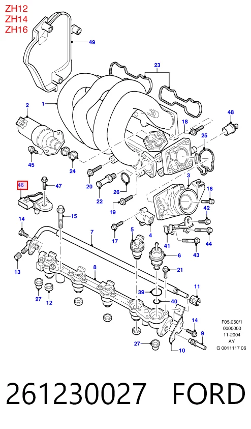  Czujnik ciśnienia w kolektorze ssącym, MAP Ford Escort 7