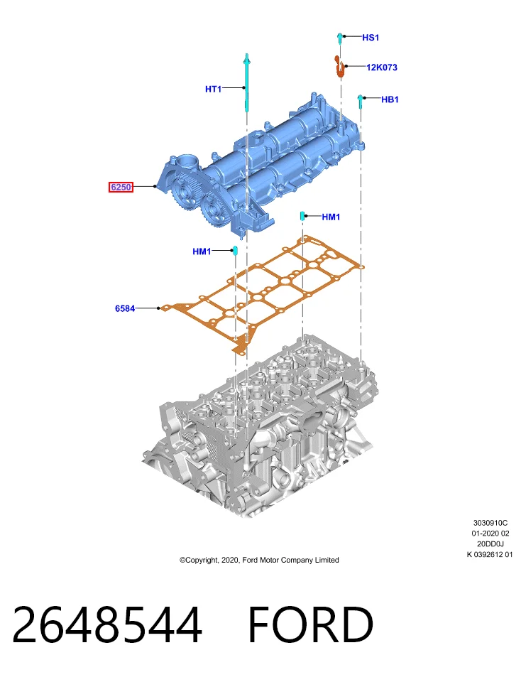 Do koszyka Obudowa wałka rozrządu Ford Transit VII V363