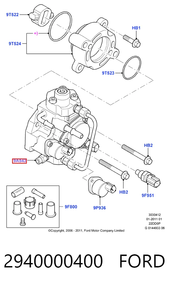 Do koszyka Pompa wtryskowa wysokiego ciśnienia Ford Transit VI V347/8