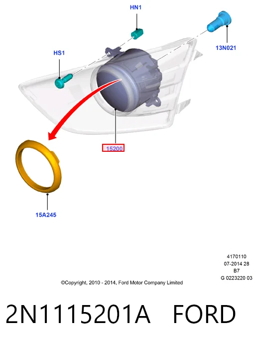 Do koszyka Lampa przeciwmgielna lewa/prawa Ford Transit VI V347/8