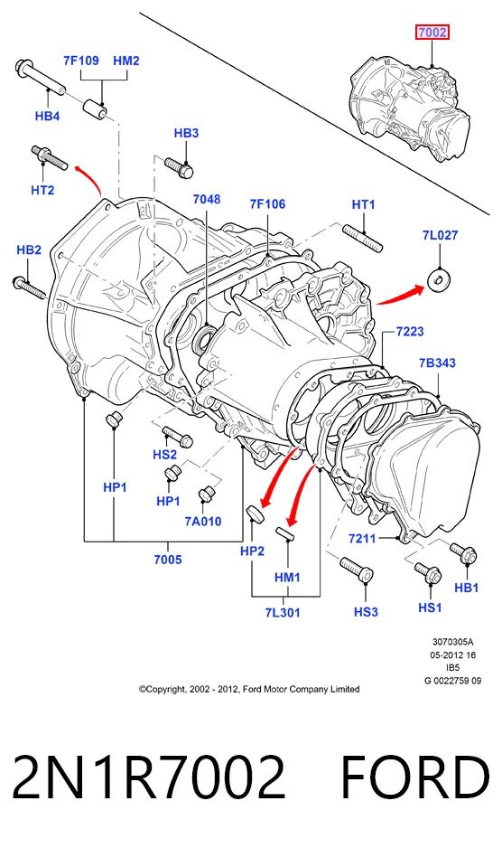Mechaniczna skrzynia biegów w komplecie Ford Fiesta Mk5 hatchback (JH, JD) (2001 - 2008) cena, od 197,95 USD