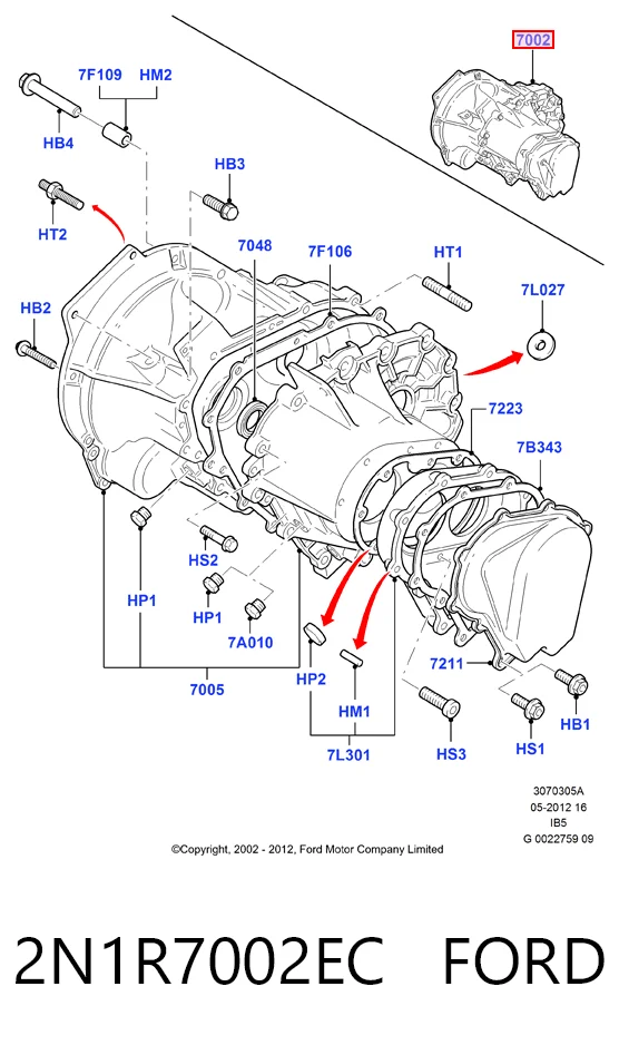 Mechaniczna skrzynia biegów w komplecie Ford Fiesta Mk5
