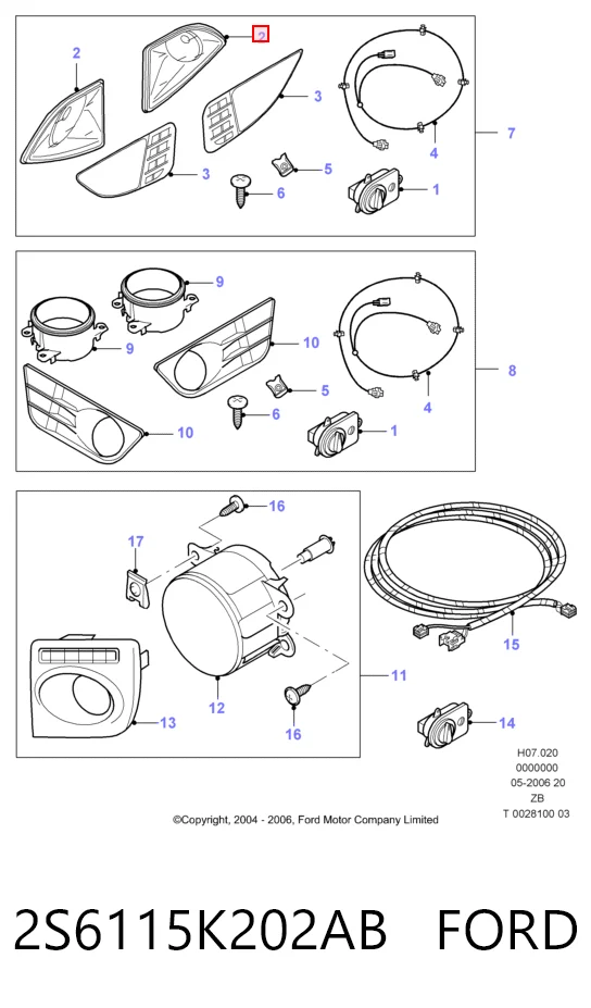  Lampa przeciwmgielna lewa Ford Fiesta 