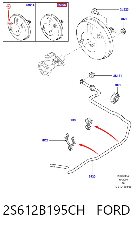Do koszyka Wzmacniacz próżniowy hamulców Ford Fusion  JU