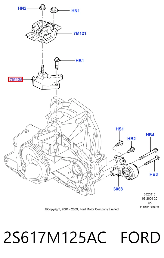 Poduszka (podpora) silnika lewa do Ford Fusion  JU