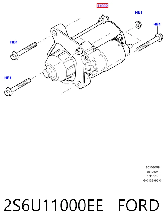 2S6U11000EE Ford Rozrusznik