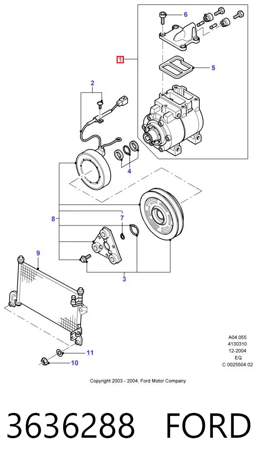 3636288 Ford Sprężarka klimatyzacji