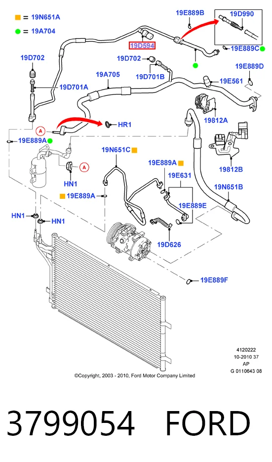3799054 Ford Czujnik ciśnienia bezwzględnego klimatyzacji