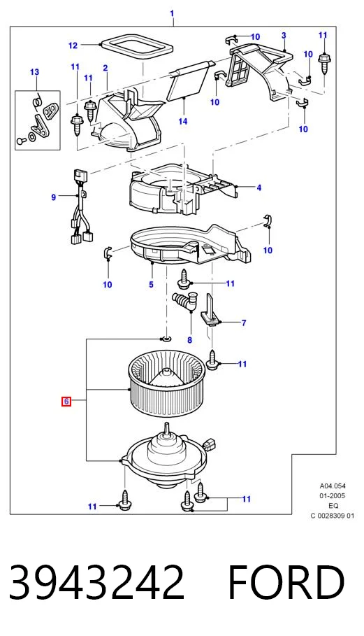 Silniczek wentylatora nagrzewnicy (ogrzewacza wnętrza) Ford Ranger ulec poprawie (ER) (1999 - 2003) cena, od 70,72 USD