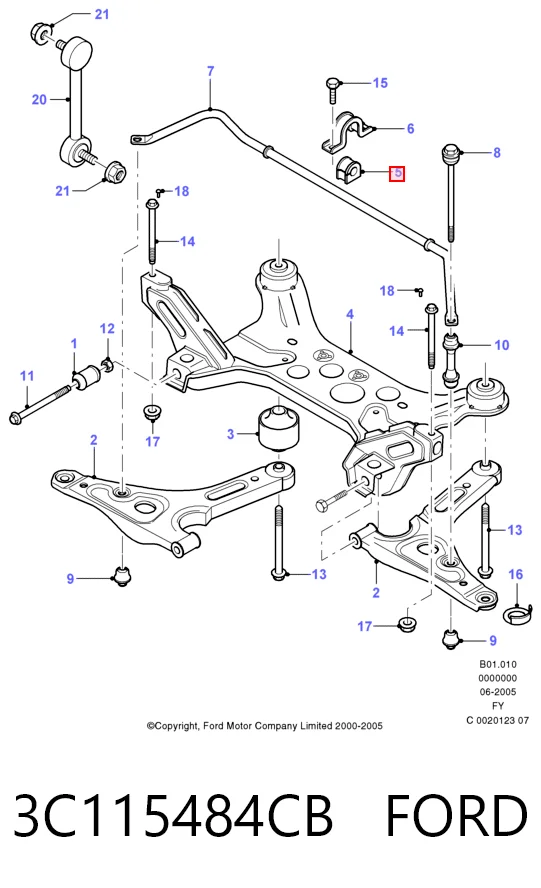 3C115484CB Ford