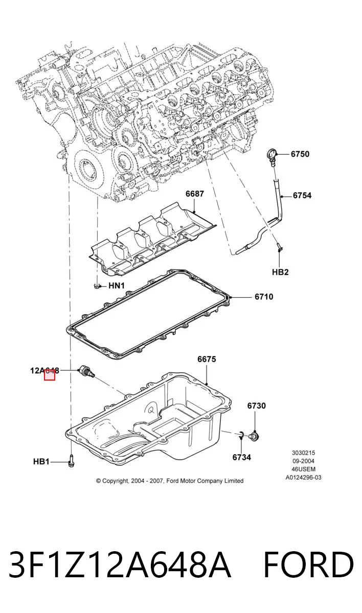 3F1Z12A648A Ford Czujnik temperatury płynu chłodzącego