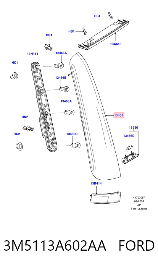 Lampa zespolona tylna prawa do Ford C-Max  DM2