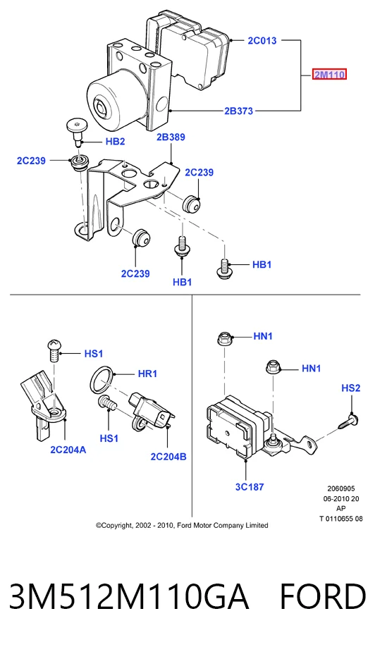 Do koszyka Sterownik ABS  hydrauliczny Ford Focus II DA, HCP, DP