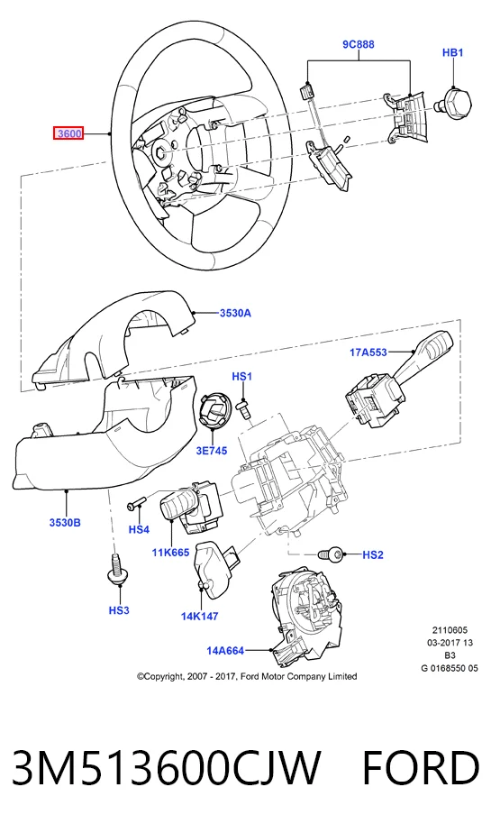 Kierownica do Ford C-Max  CB3