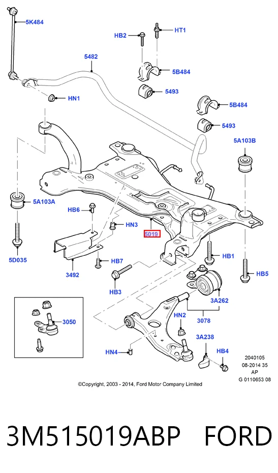 Do koszyka Korpus osi przedniej Ford C-Max  DM2