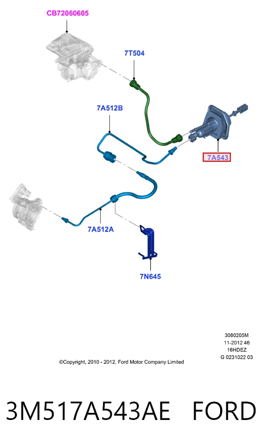 3M517A543AE Ford Cylinder sprzęgła główny