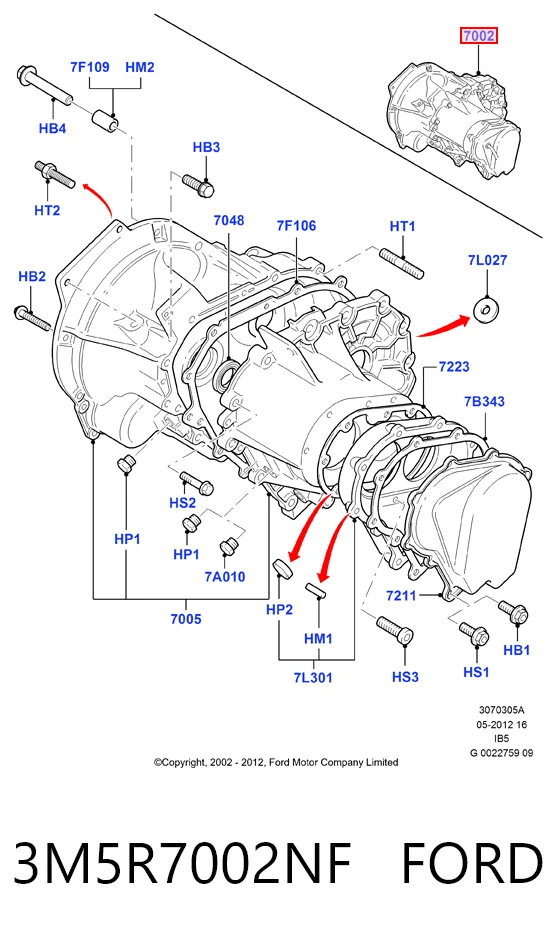  Mechaniczna skrzynia biegów w komplecie Ford Focus 2