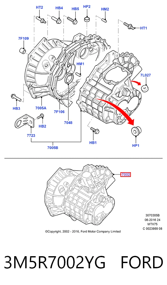 Do koszyka Mechaniczna skrzynia biegów w komplecie Mazda 3  BK12